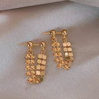 Elegant Hexagonal U Link Hoop Earrings jlt11793 Just Lil Things