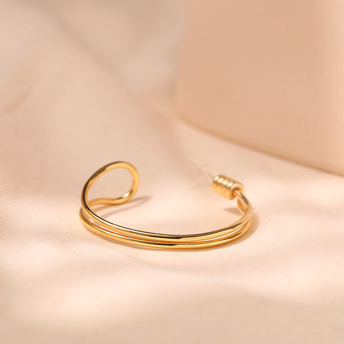 Artificial Double-Wire Open Cuff – Sleek Loop Design Bracelets jltb0304 Just Lil Things