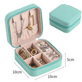 Black Travel Jewelry Organizer Case – Compact Storage Box for Rings, Earrings, and Necklaces Just Lil Things