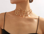 LOVE Statement Necklace JLTN0697 Just Lil Things