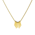 Vertical cascading pendant chain Necklace- JLTN0707 Just Lil Things