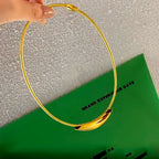 Golden Arc Choker Necklace JLTN0843 Just Lil Things