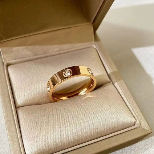 Artificial Crystal Studded Band Ring jltr0222 Just Lil Things
