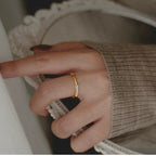 Artificial White Enamel Gold Ring with Crystal Detailing jltr0239 Just Lil Things