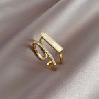 Artificial Dual Bar Adjustable Rings jltr0245 Just Lil Things