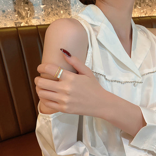 Artificial Dual Bar Adjustable Rings jltr0245 Just Lil Things