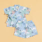 Colorful Stylera kimono co-ord set for kids with matching top and shorts