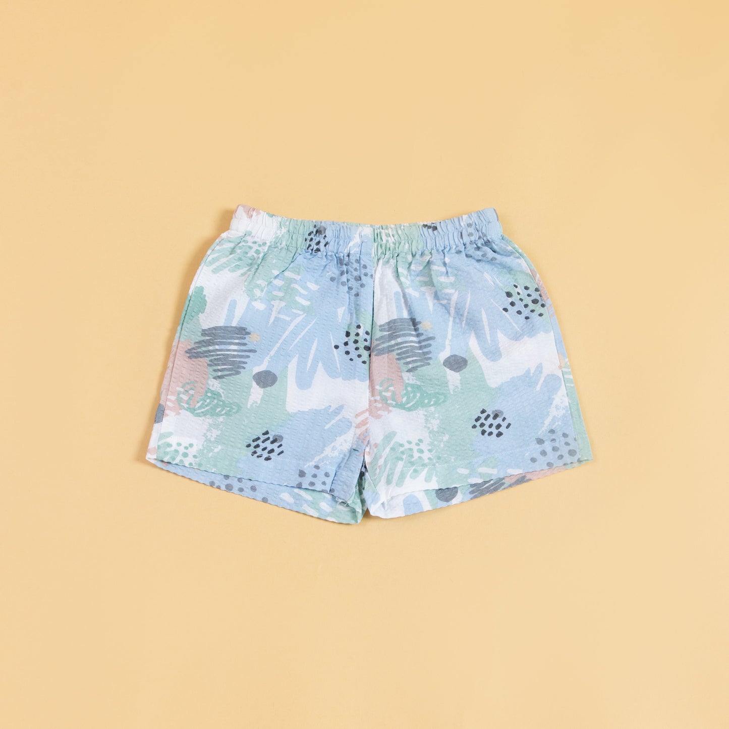 Stylera kids kimono co-ord set featuring colorful patterned shorts for playful summer style