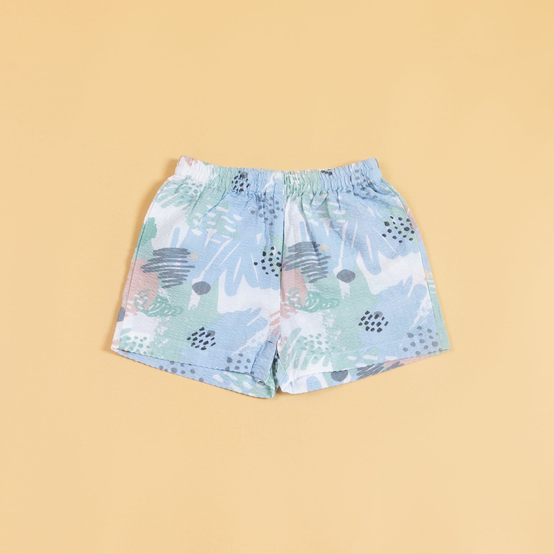 Stylera kids kimono co-ord set featuring colorful patterned shorts for playful summer style