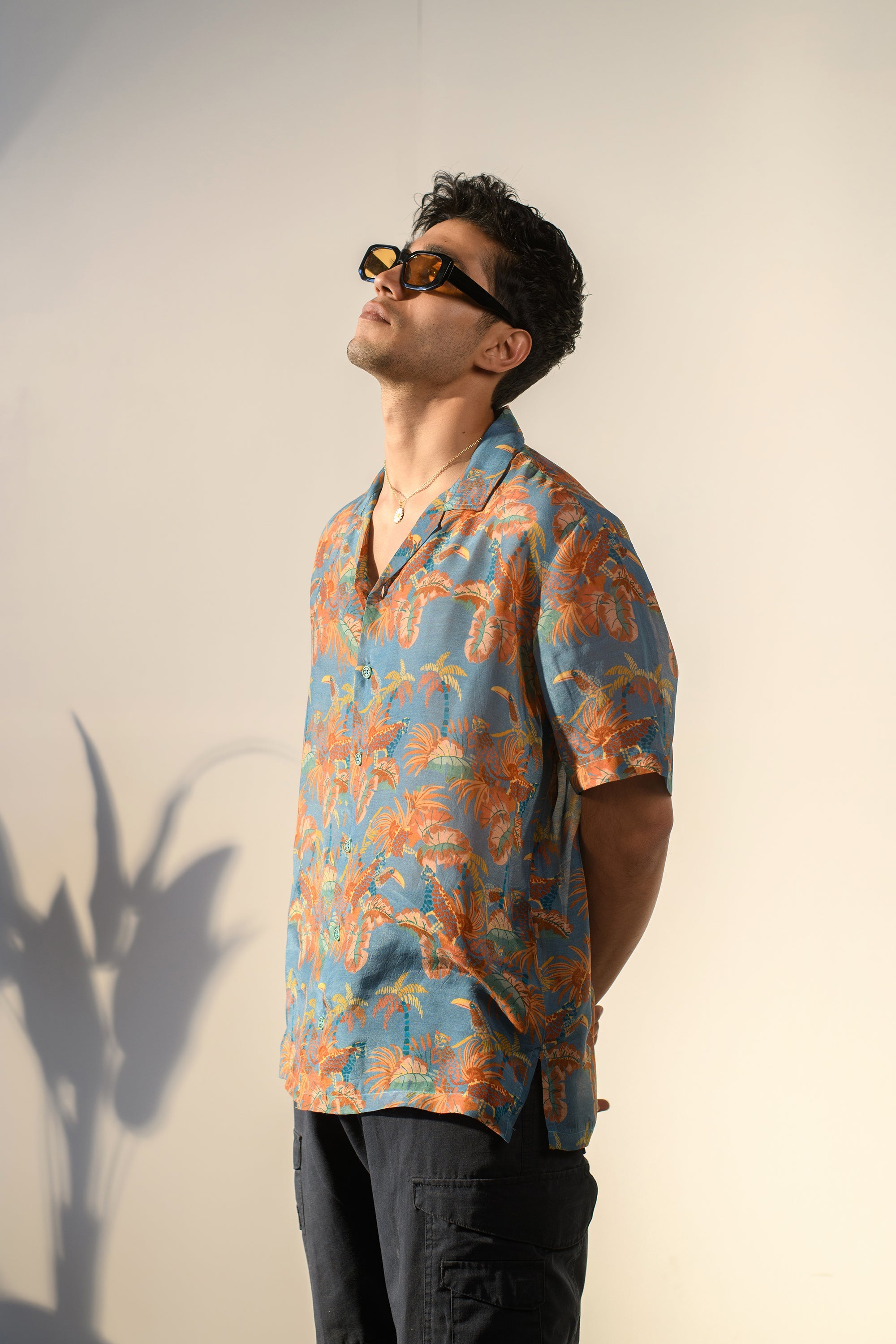 Stylera Leopard Floral Print Shirt in Vibrant Colors for Stylish Casual Wear