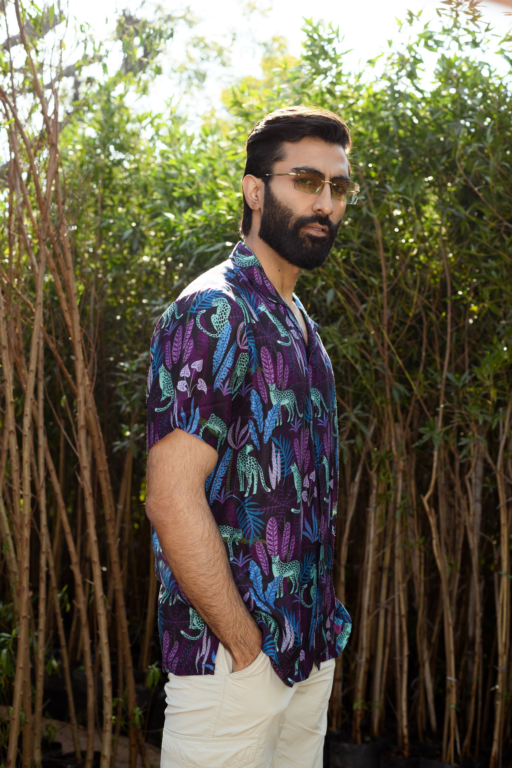 Stylera leopard floral print shirt in vibrant colors for a stylish summer look