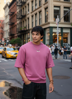 Blush Ribbed Men's Oversized T-shirt B5IVE