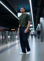 Men's Dart with Doodle Straight Fit Jeans B5IVE