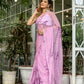 Elegant light pink floral saree featuring intricate embroidery and a matching dupatta
