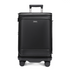 Stylera black spinner suitcase with telescopic handle and front pocket lightweight cabin bag for travel