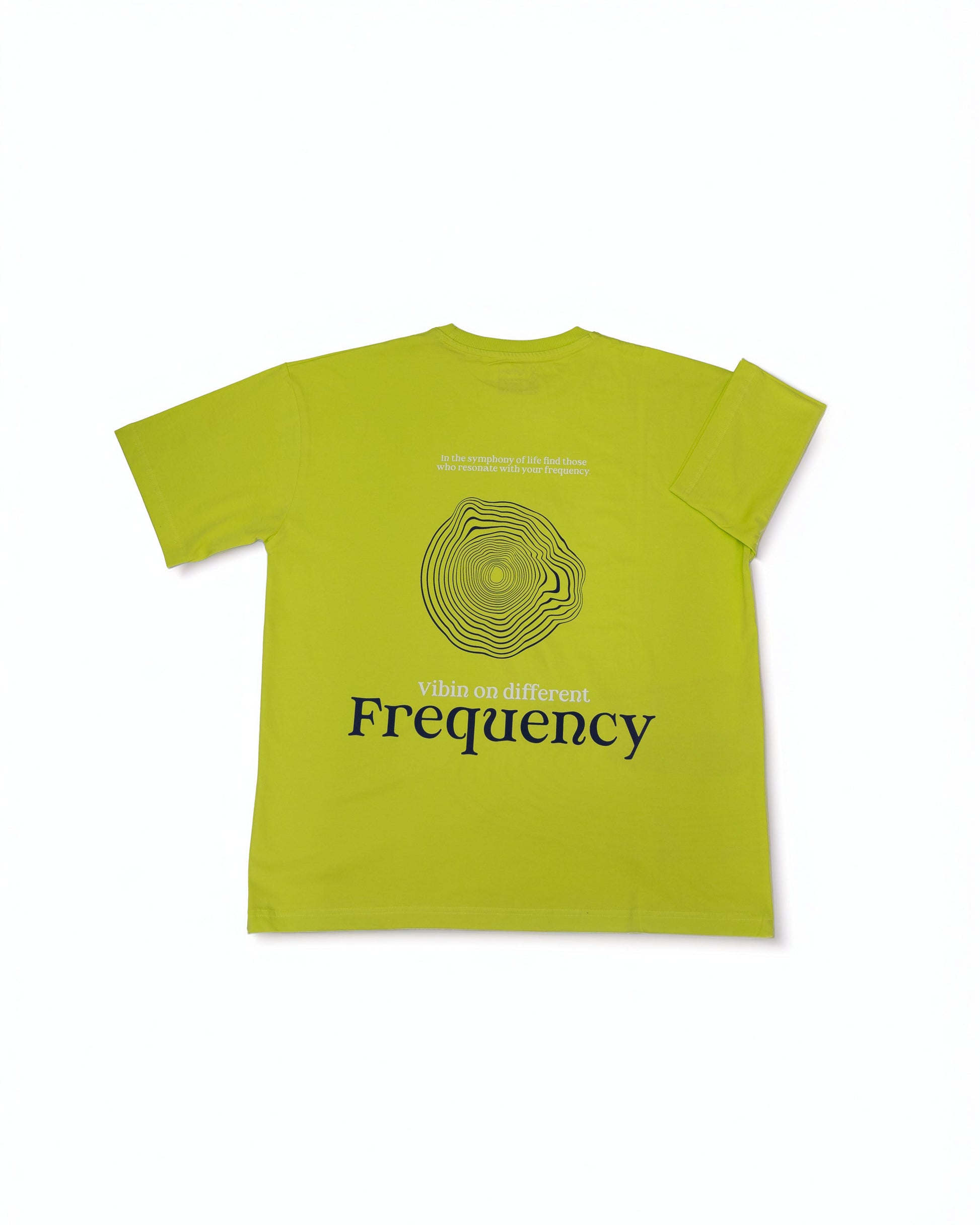 Lime green graphic t-shirt oversized featuring unique design and relaxed fit for casual style