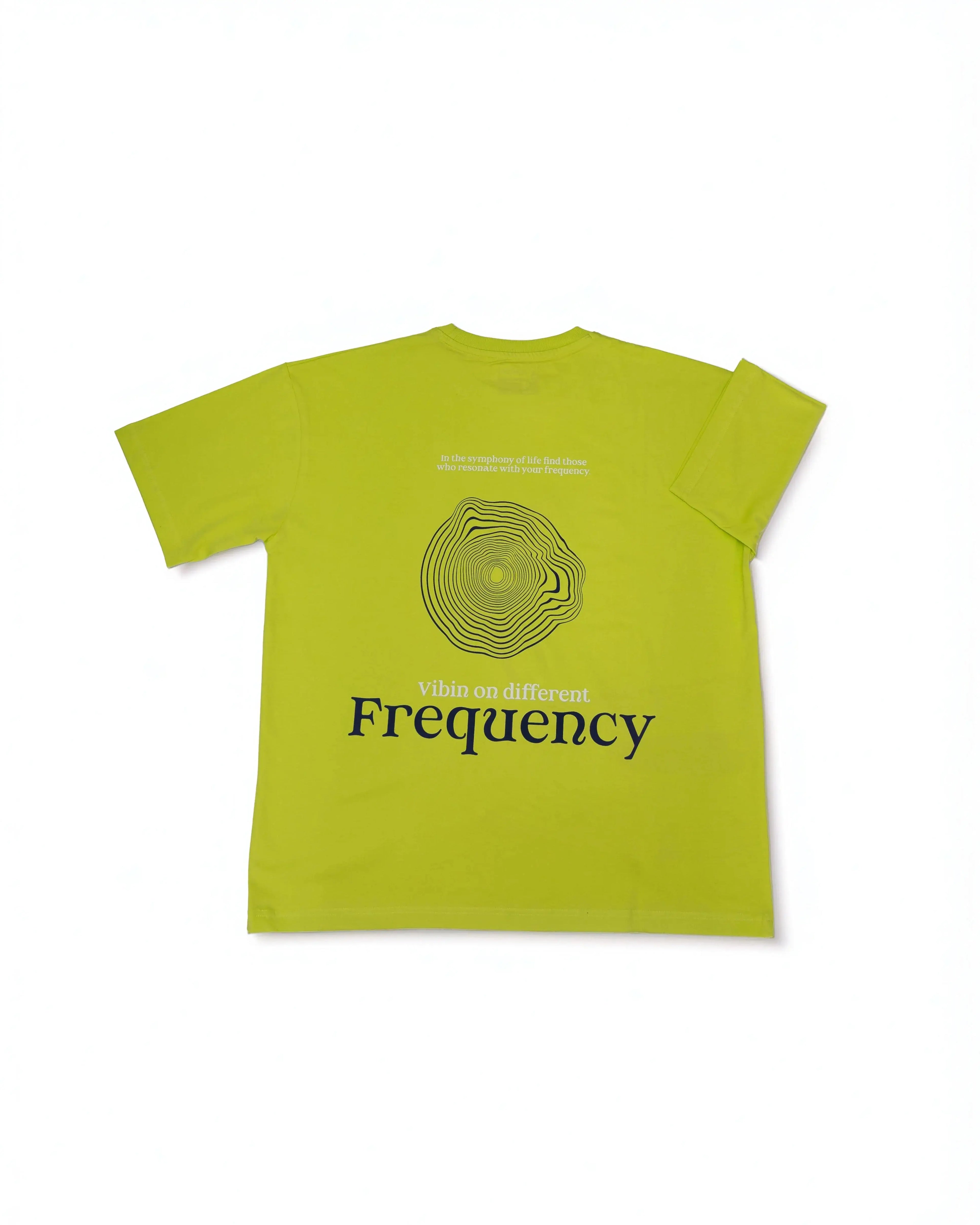 Lime green graphic t-shirt oversized featuring unique design and relaxed fit for casual style