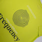 Lime green graphic t-shirt oversized with Frequency design and modern typography