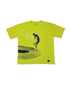Stylstpls lime green graphic t-shirt oversized featuring a bold silhouette design and inspirational quote