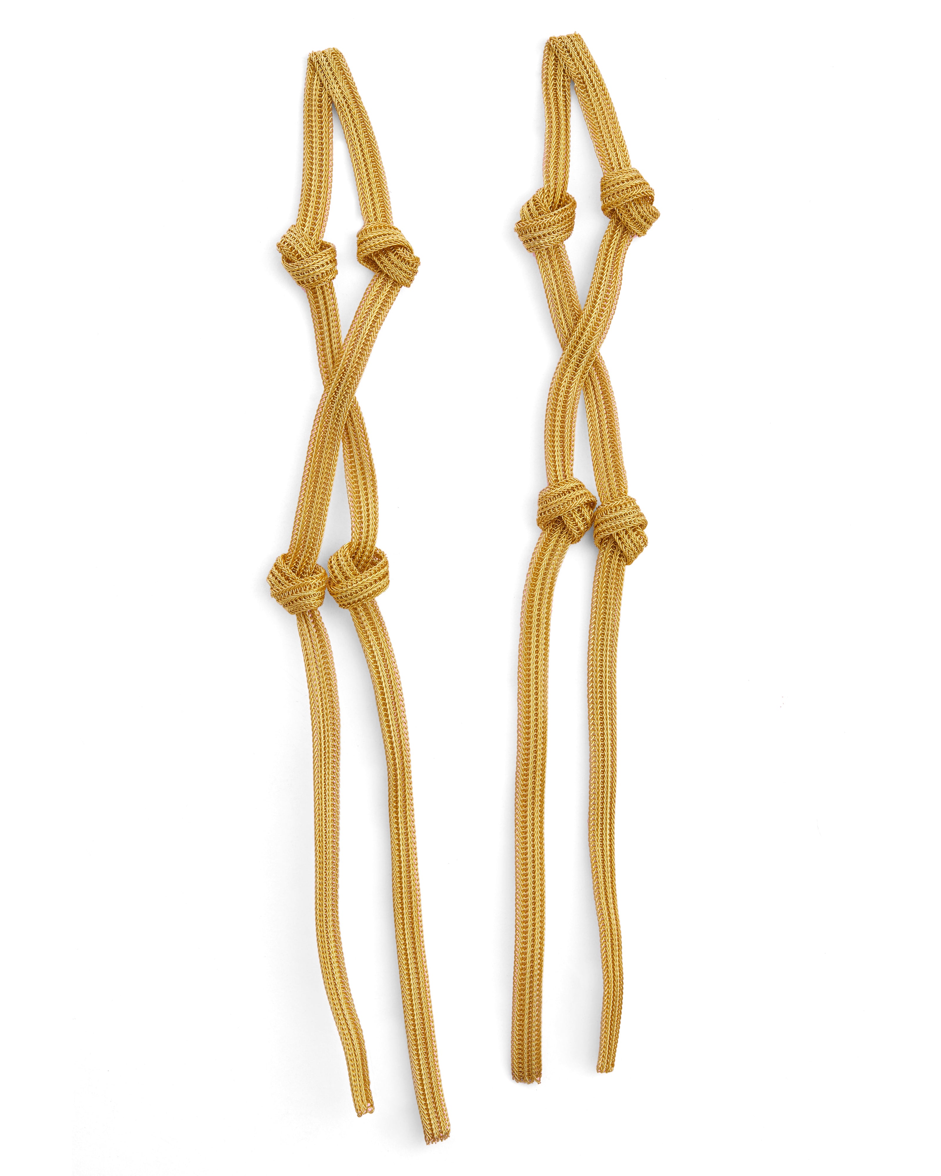 Stylera long boho rope knot dangle earrings long statement gold earrings for women
