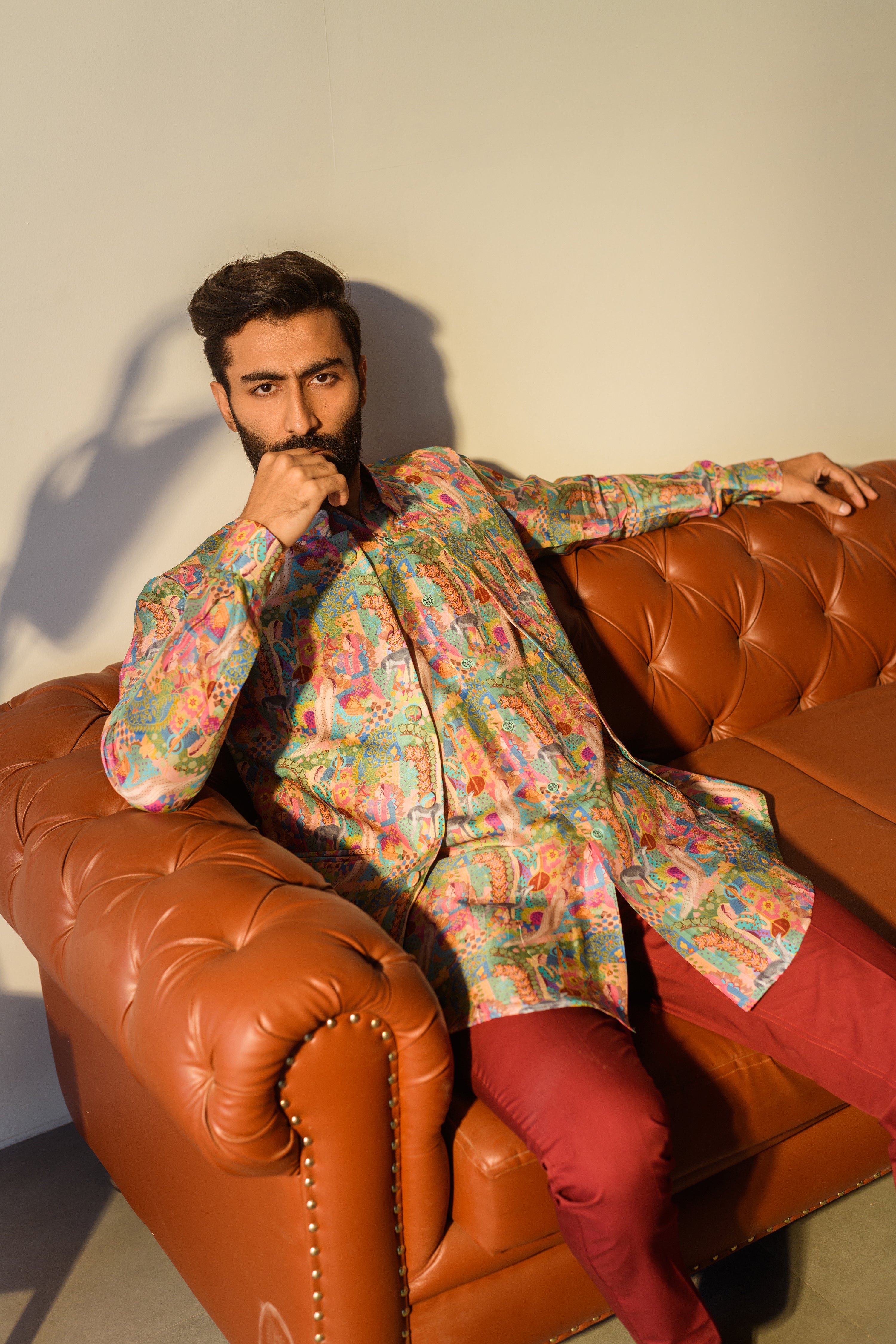 Colorful Kurta Jacket Set by Stylera, perfect luxury ethnic wear for men
