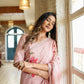 Elegant Stylera luxury statement saree for special occasions in pink with floral embroidery