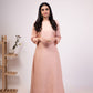 Elegant mauve pink kurta palazzo set for women, featuring a flowy design and modern silhouette