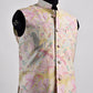 Men's floral bandi vest by Stylera with a pastel floral pattern and stylish collar