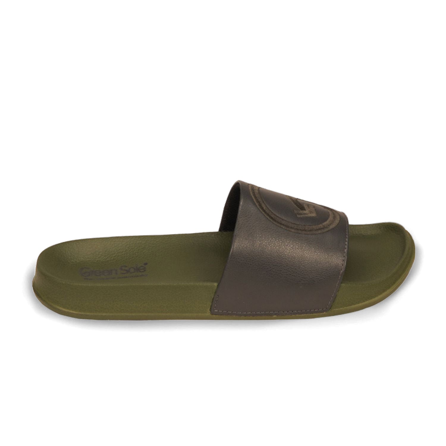 Men's green slides from Stylera with a comfortable design and stylish look
