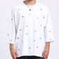 Stylera men's loose fit white t-shirt featuring unique bicycle embroidery for a trendy style
