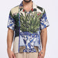 Stylera men's patterned short sleeve shirt featuring vibrant plant and pottery designs for a stylish look
