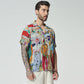 Stylera men's printed short sleeve shirt featuring vibrant graphic art for a stylish summer look