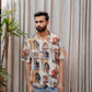 Men's statement oversized shirt featuring a bold animal print design, perfect for casual outings