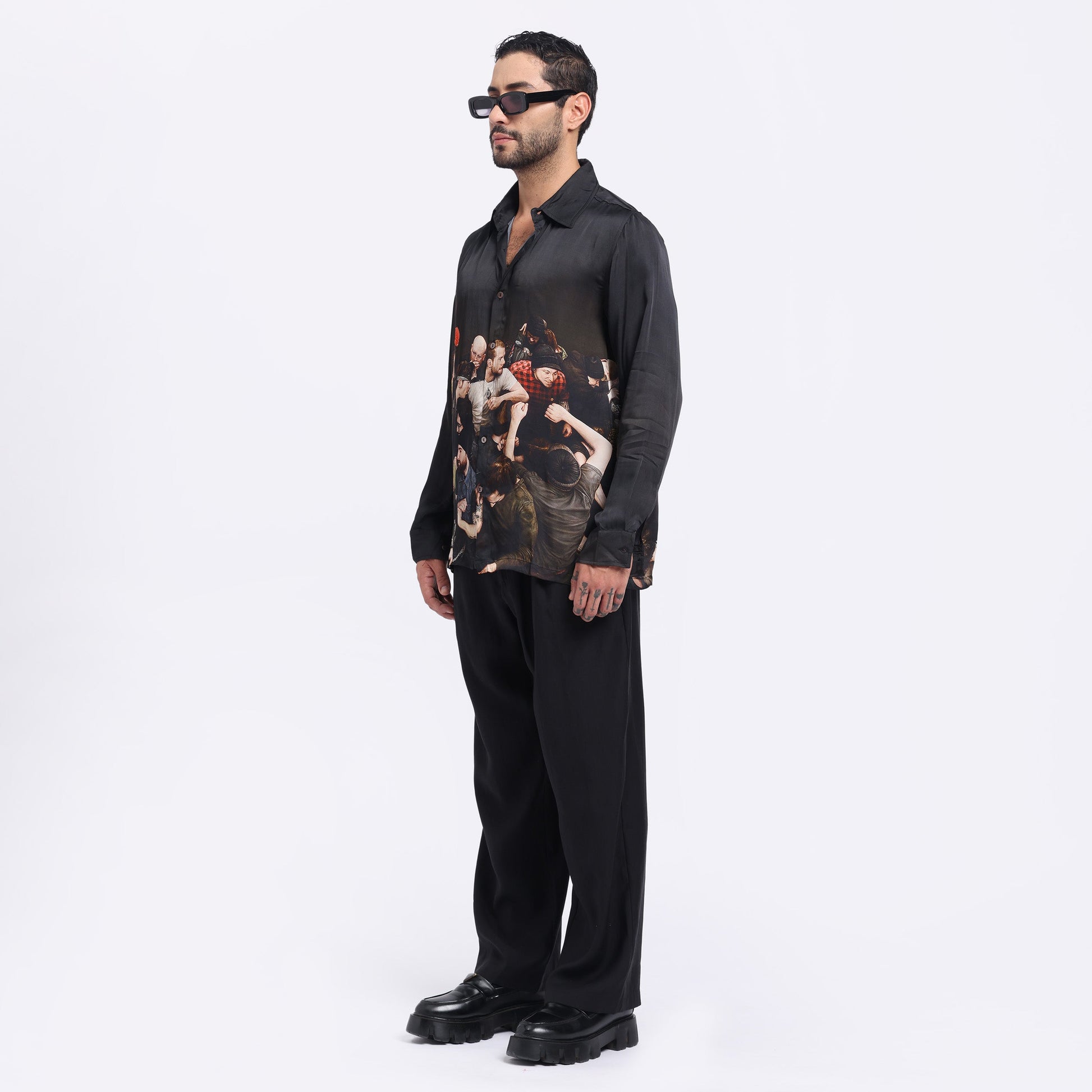 Men's trendy statement shirt from Stylera featuring artistic print and relaxed fit for modern fashion enthusiasts