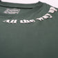 Stylstpls men's trendy streetwear t-shirt in green with unique text design on the neckline