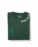 Stylstpls men's trendy streetwear t-shirt in green with unique graphic design