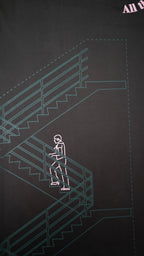 Stylstpls men's trendy streetwear t-shirt featuring a unique staircase graphic design