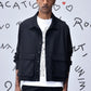 Stylera black casual jacket men's with front flap pockets relaxed cropped fit