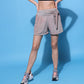 Stylish metallic tie-up shorts for women by Stylera, ideal for workouts and casual wear