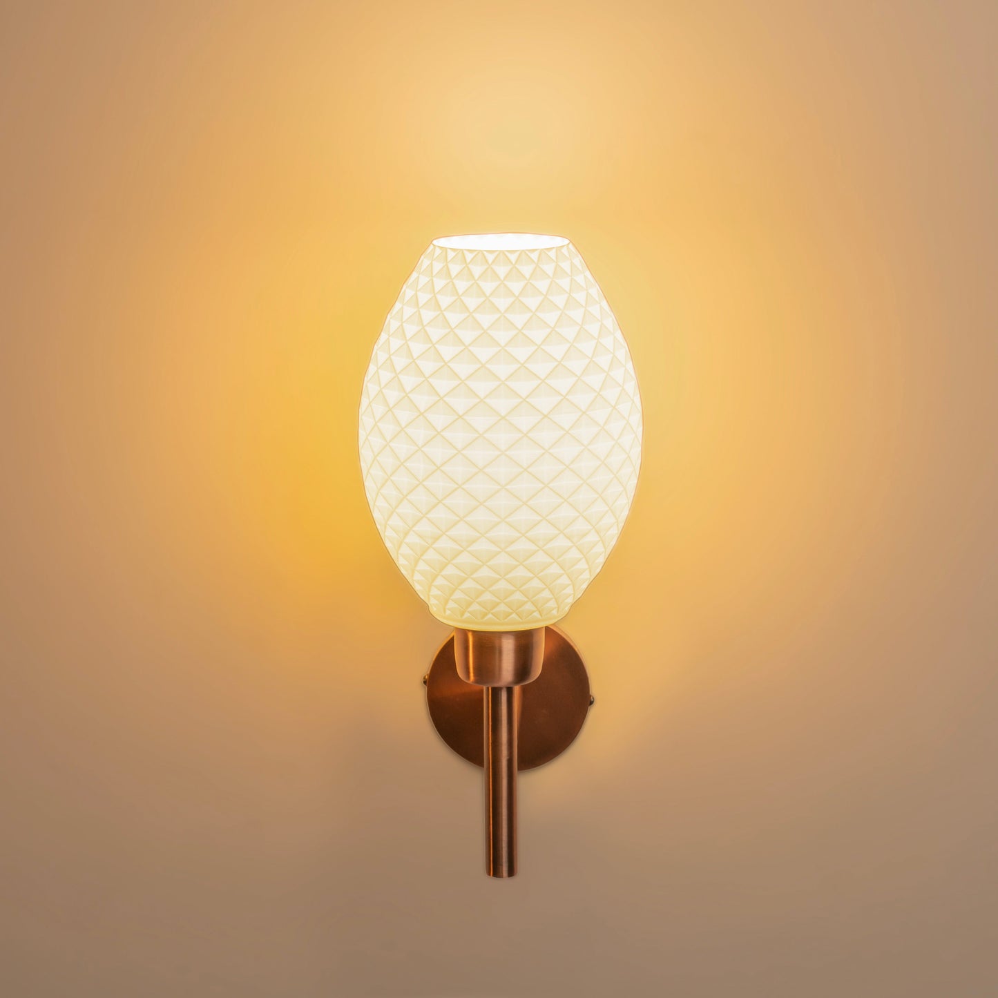 Sozori modern decorative wall lighting with a textured white shade and copper finish for elegant interiors