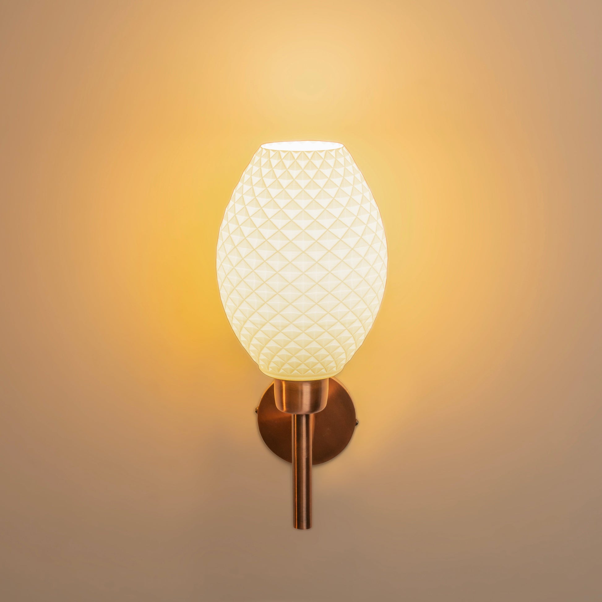 Sozori modern decorative wall lighting with a textured white shade and copper finish for elegant interiors