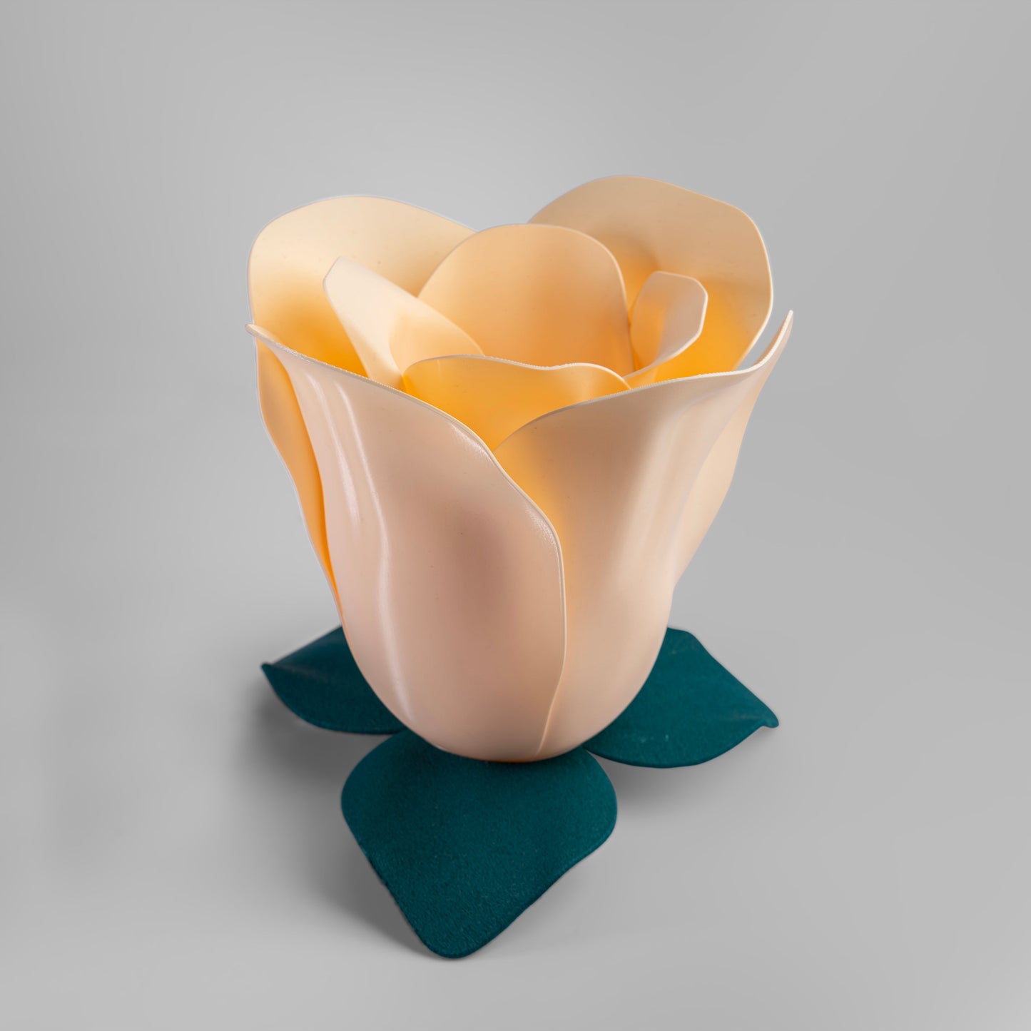 Sozori modern floral lamp for bedroom designed with a rose shape and soft pastel colors