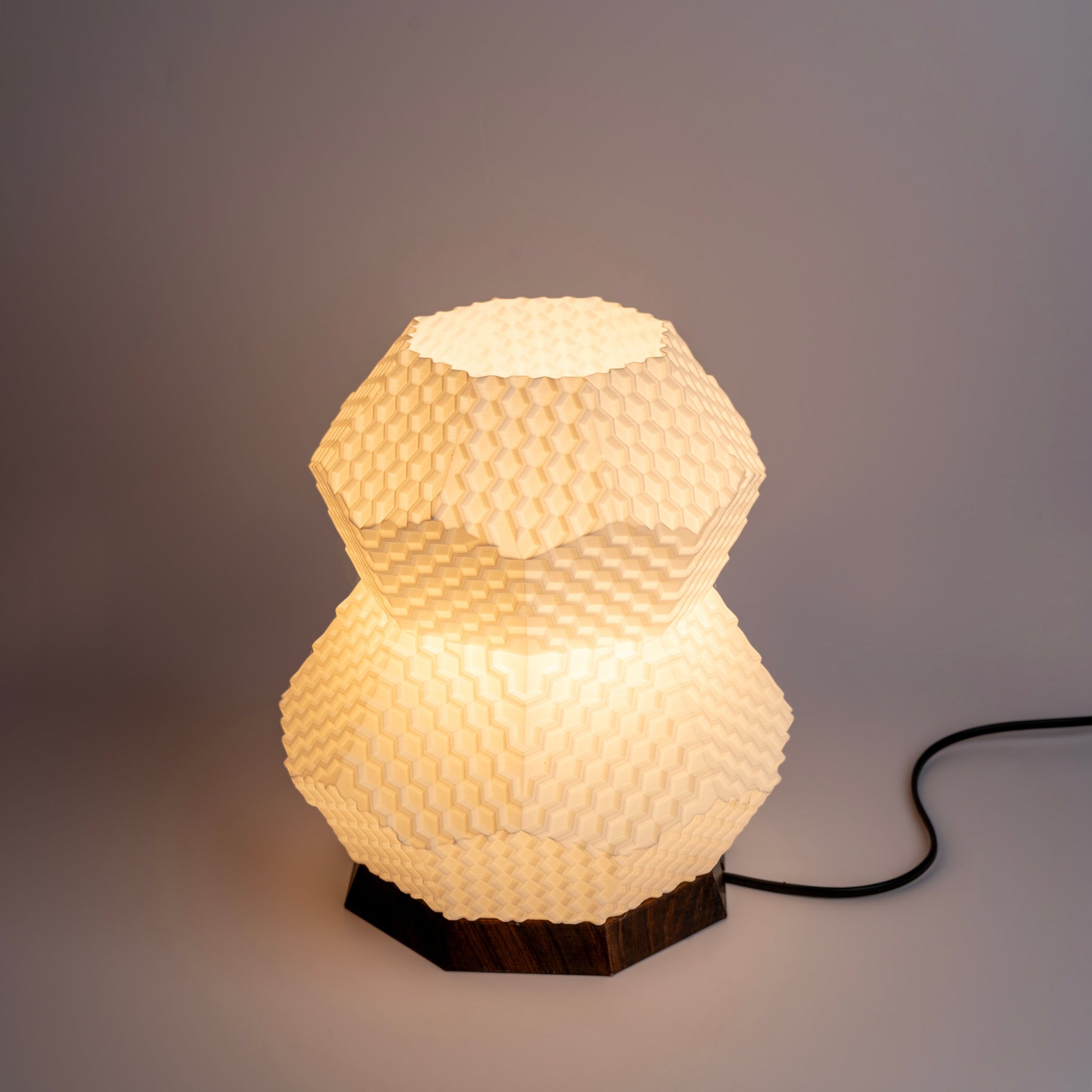Sozori modern geometric table lamp with a unique hexagonal design for stylish home decor