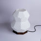 Sozori modern geometric table lamp with a unique hexagonal design and wooden base