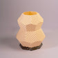 Sozori modern geometric table lamp in pastel colors with unique hexagonal design