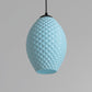 Sozori modern pastel hanging lamp in light blue with a unique geometric design