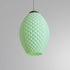 Modern pastel hanging lamp in light green with a textured design for stylish interior lighting