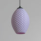 Sozori modern pastel hanging lamp in purple with geometric design for contemporary home decor