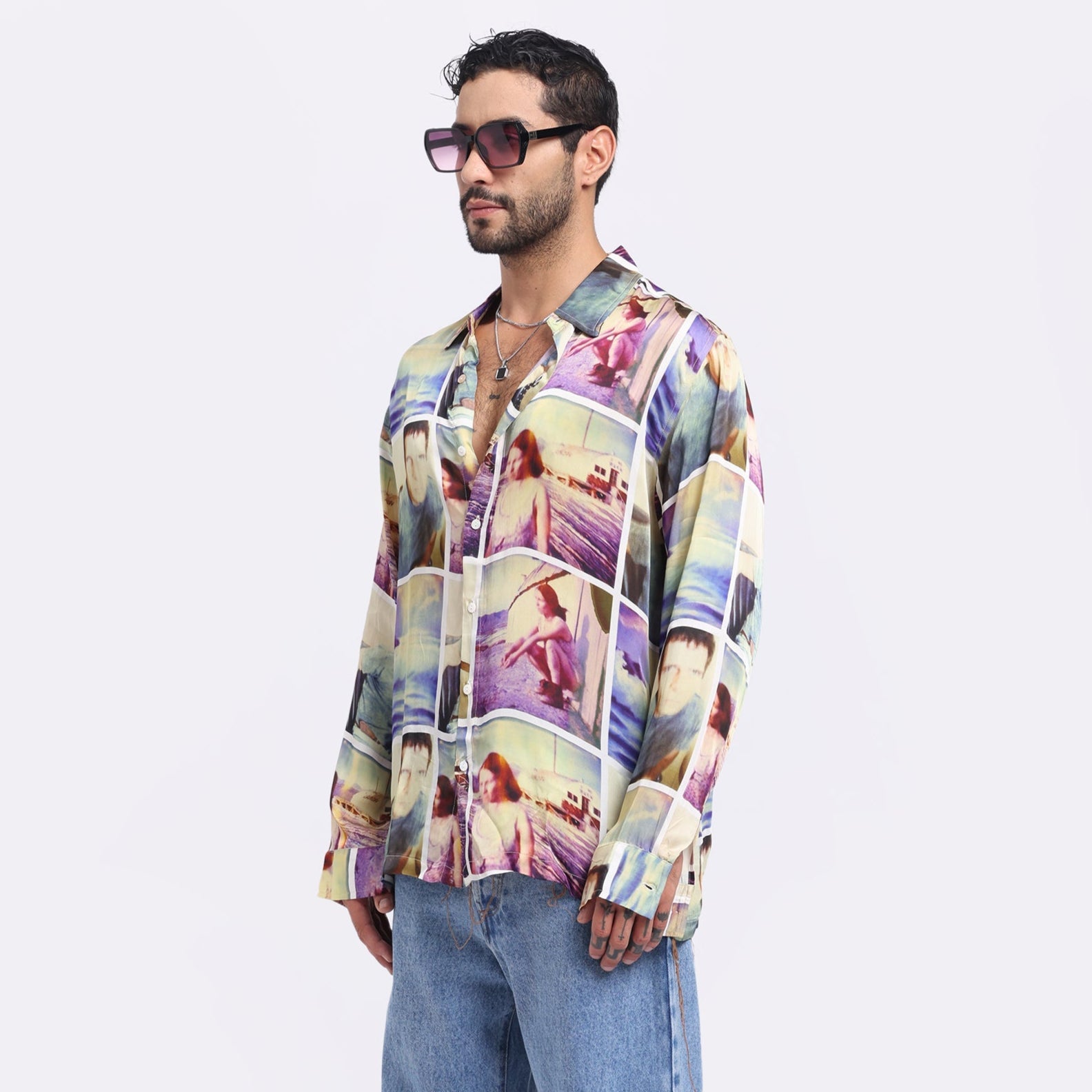 Stylera multi colored casual shirt featuring vibrant prints and a relaxed fit, perfect for summer outings