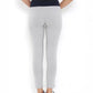 Women's gray narrow fit track pants with a comfortable waistband and tapered legs